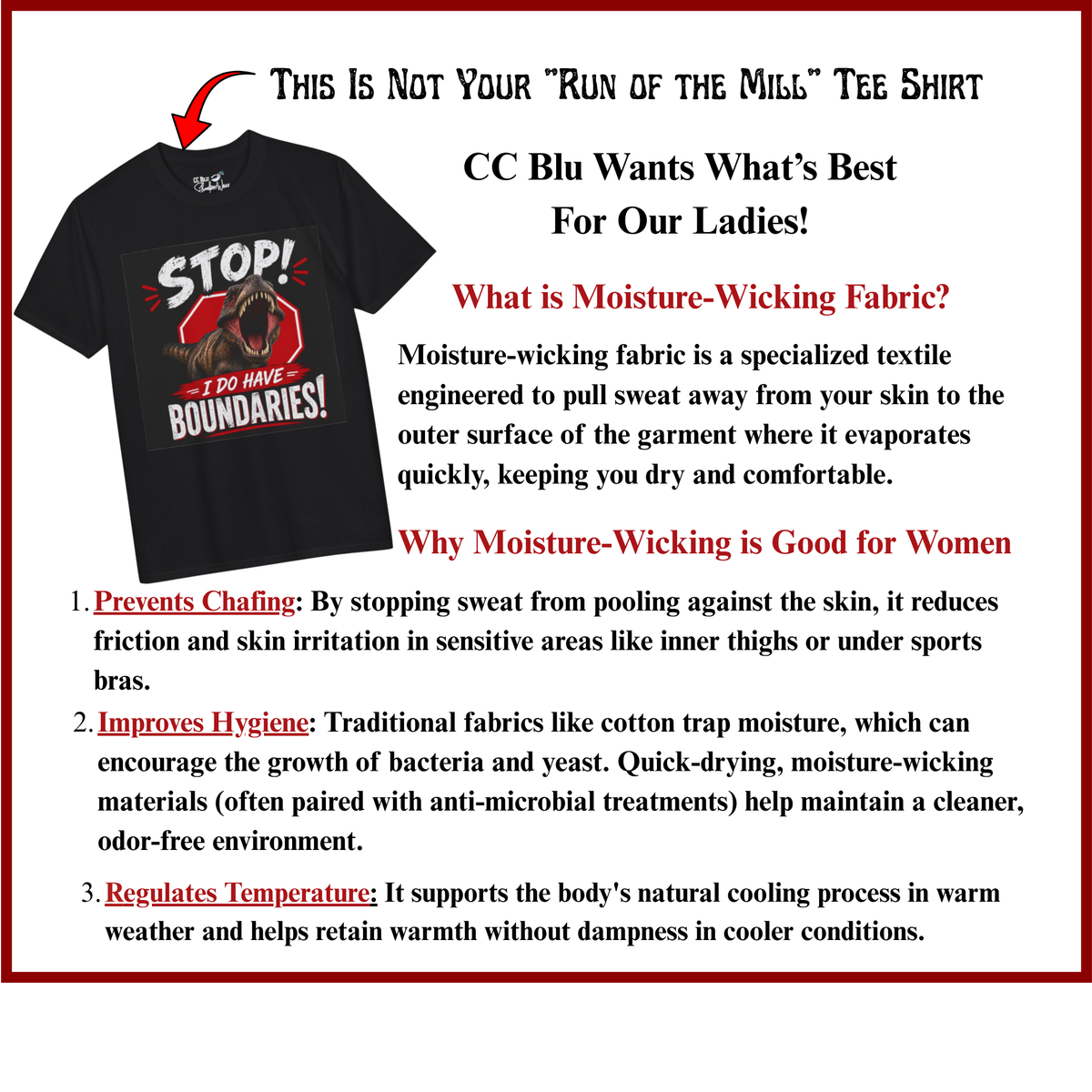 Stop! I Do Have Boundaries T-Shirt — Check out CC Blu's SlumberWear & Beyond Shirt of the Month Collection & Check Your Discount!