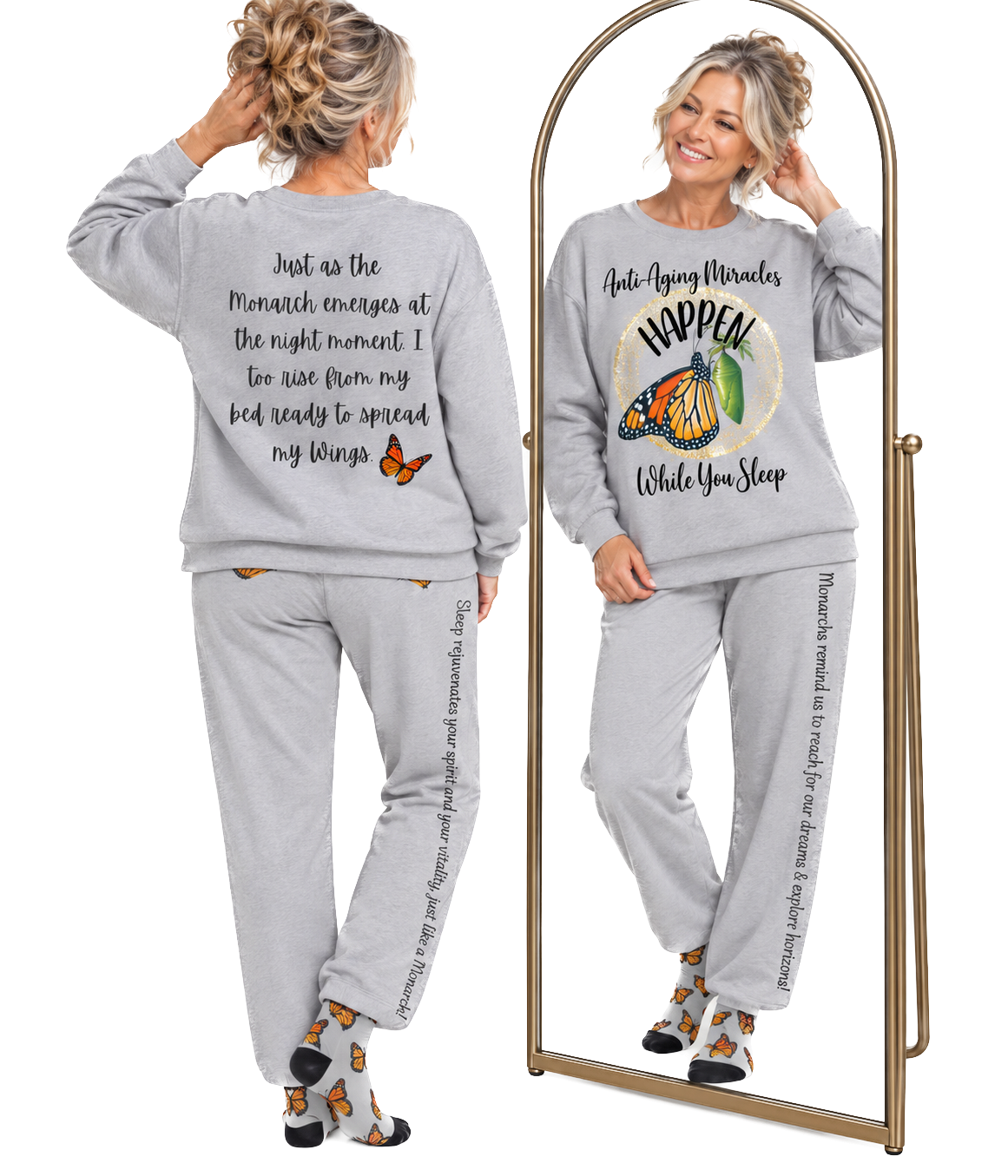 Monarch Miracles Sport Grey 15oz Designer "Mug-With-A-Message."  Start Your Day Ready to Fly!