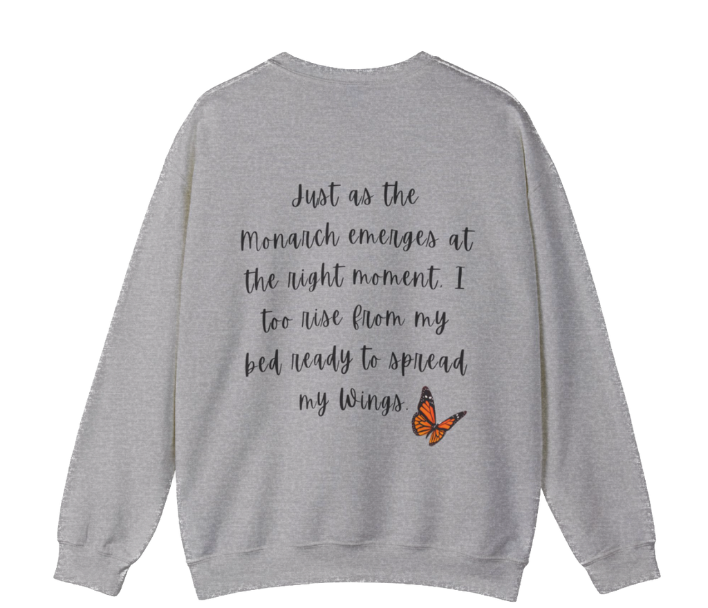 Monarch Miracles Sport Grey 15oz Designer "Mug-With-A-Message."  Start Your Day Ready to Fly!