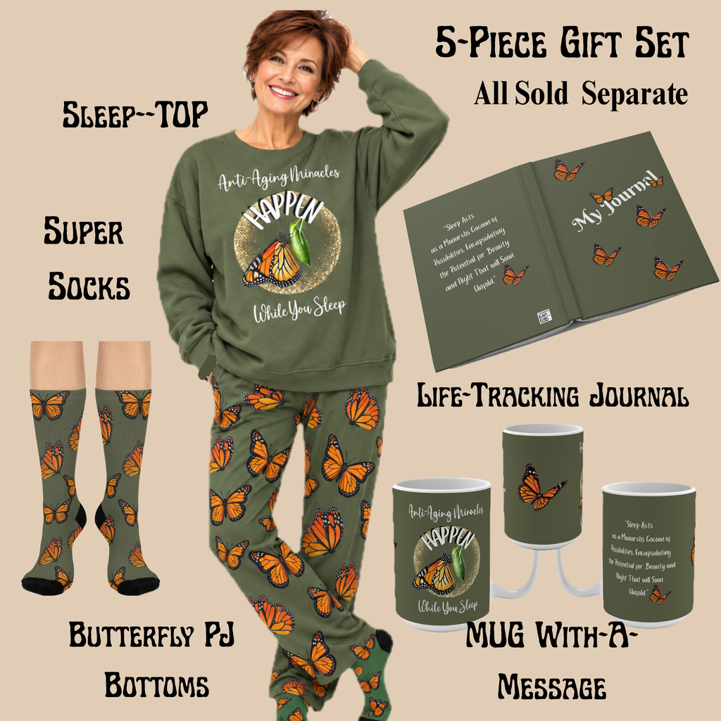 Monarch Miracles Military Green Hardcover Life-Tracking Journal Fits Perfect With The Matching Monarch Miracle Morning Mug