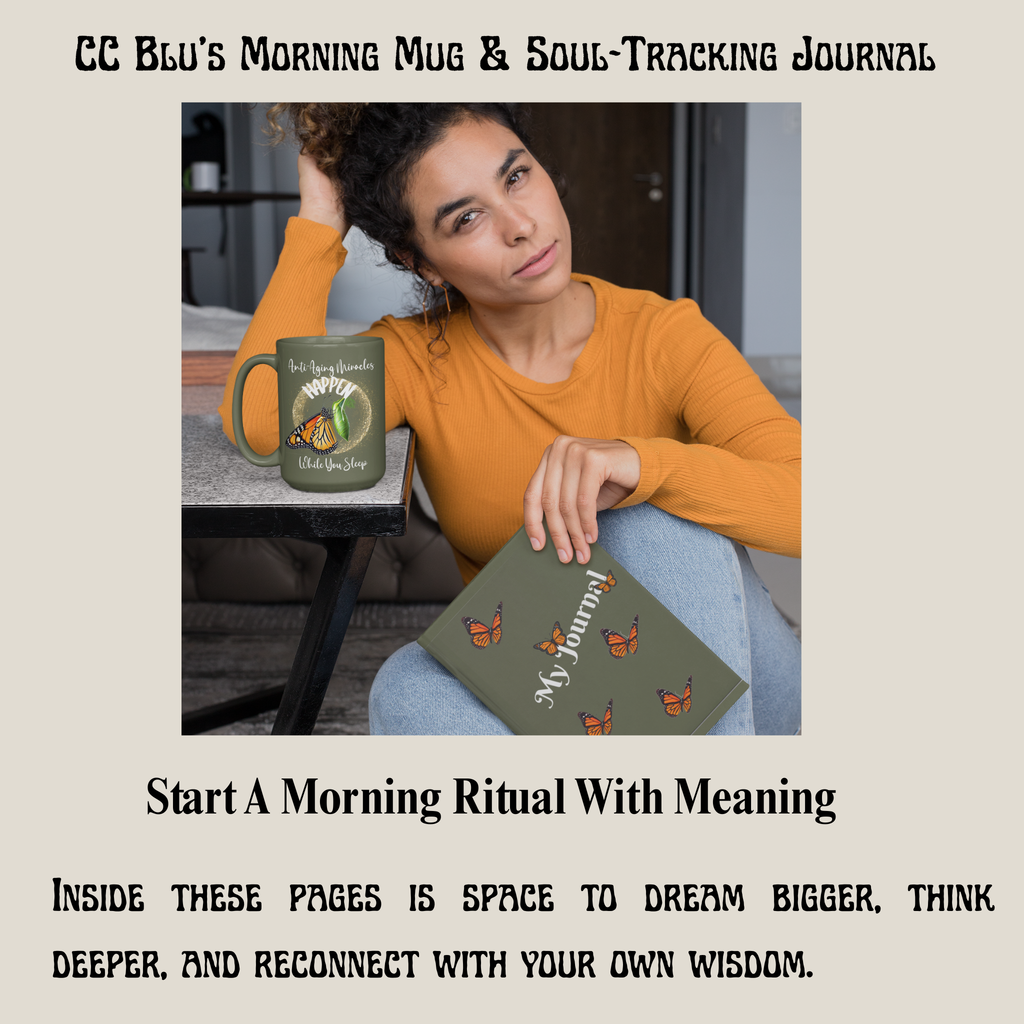 Monarch Miracles Military Green Hardcover Life-Tracking Journal Fits Perfect With The Matching Monarch Miracle Morning Mug