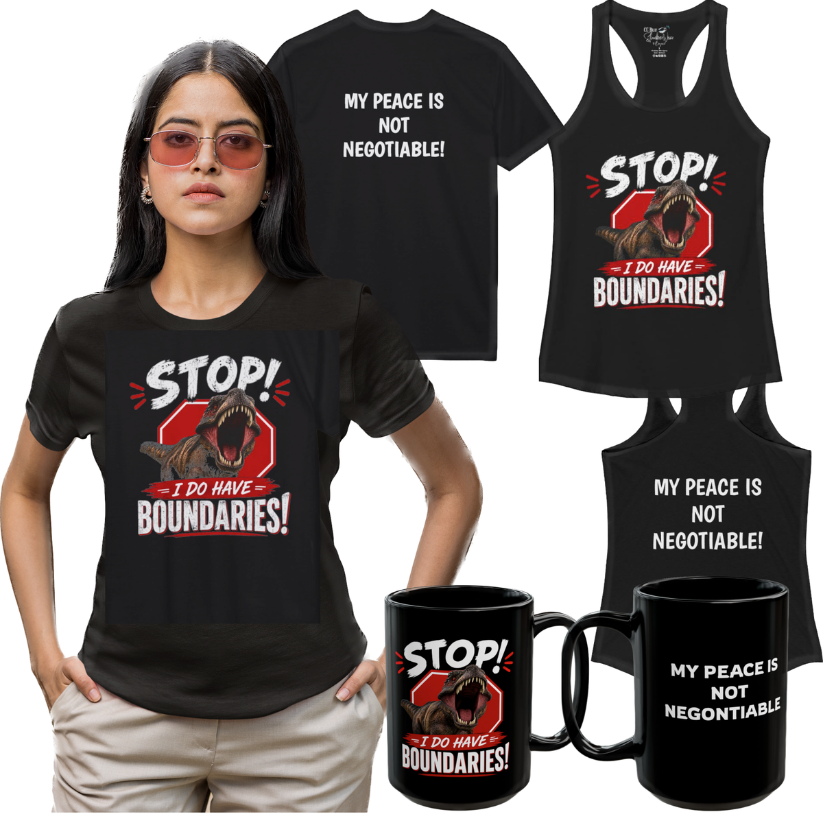 Women, "Stop! I Do Have Boundaries" Sweatshirt! “ Is The Perfect Gift For A Woman Who Has Finally Learned To Say NO.”CC Blu's  Shirt-Of-The-Month.