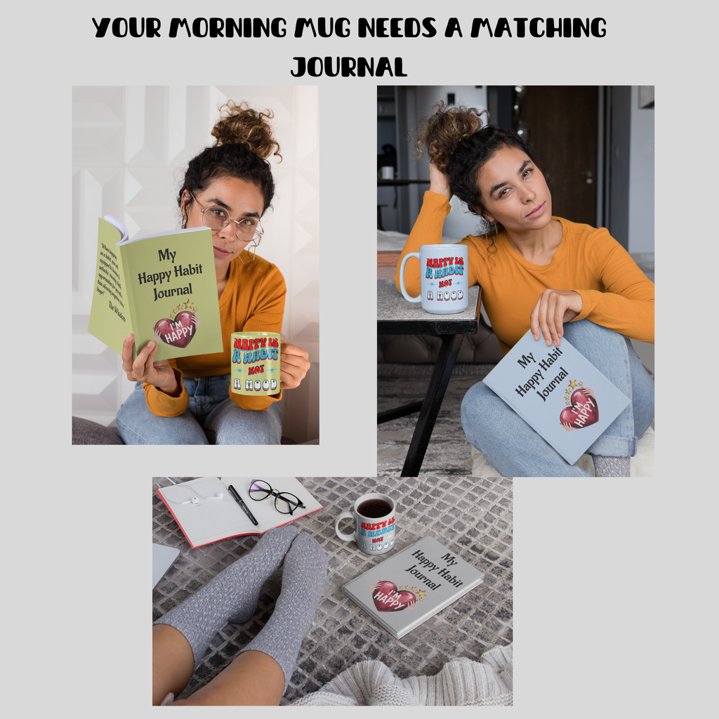 Happy Habit Is Happenin’ Not a Mood With This 15oz Morning Mug! Pair It  With Happy Habit Slumber-wear & Create Your Own Gift Set