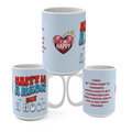 Inspirational Happy Habit 15oz Lite Blue Mug With-A-Message . Match It With CC Blu's SlumberWear Sleeper-Tee, PJ Bottoms, Soul-tracking Journal, & Socks.
