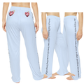 Women's Inspirational Sleepwear: Happy Is A Habit Blue Pajama Bottoms With A Message. Mix & Match CCBlu's Happy Habit SleepTop, Socks, Mugs & Journals!