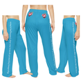 Women's Happy Habit Teal Pajama Bottoms With A-Message! Mix & Match With CC Blu's SlumberWear T-Shirt Top & Socks