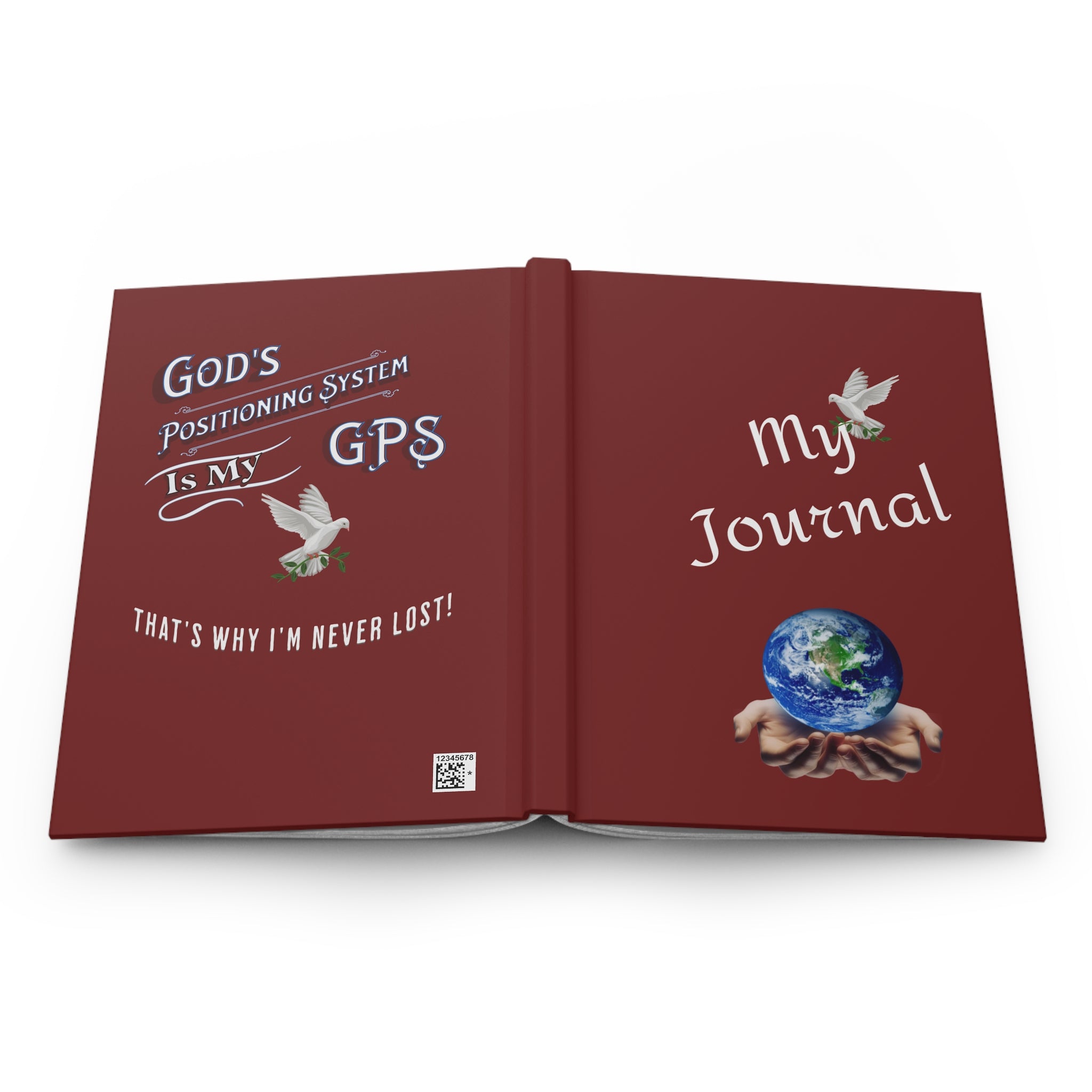 God's GPS Cardinal Red Hardcover Soul-Tracking Journal. Match With CC Blu's 15oz Mug With-A-Message To Start Your Day!
