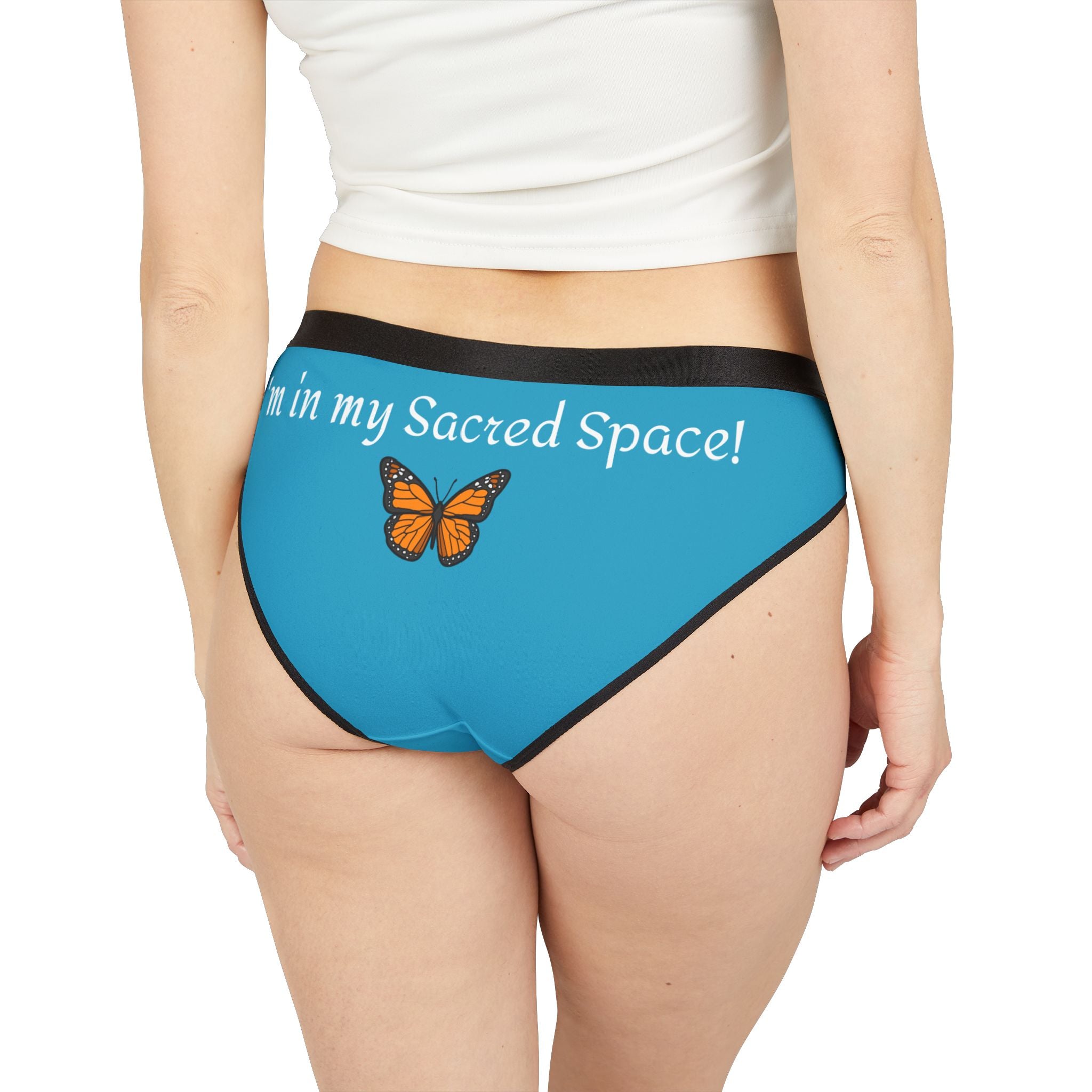 Inspirational Women's Monarch Miracle Tantalizing Teal Hipster Undies! Match-It-With CC Blu SlumberWear T-Dress & Socks!