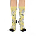 Inspirational Yellow "Dove Peace Socks", Cushioned Heel-&-Toe, Designed To Match CC Blu's SlumberWear Sleep-Shirt Gift Sets