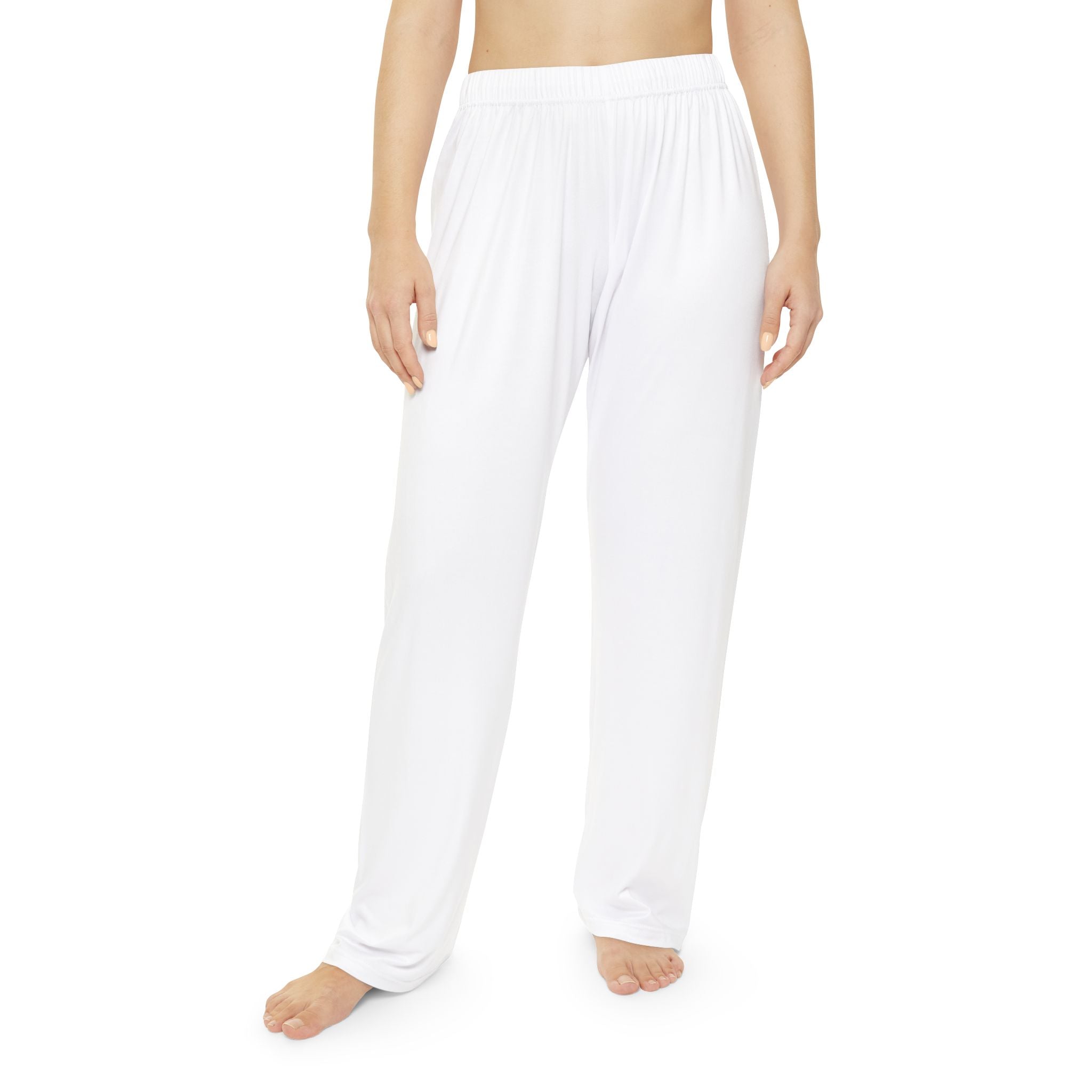 Women's White  Happy Habit Pajama Bottoms With An Inspirational Message! Mix & Match With CC Blu's PJ Sleeper To, Socks & Mug!