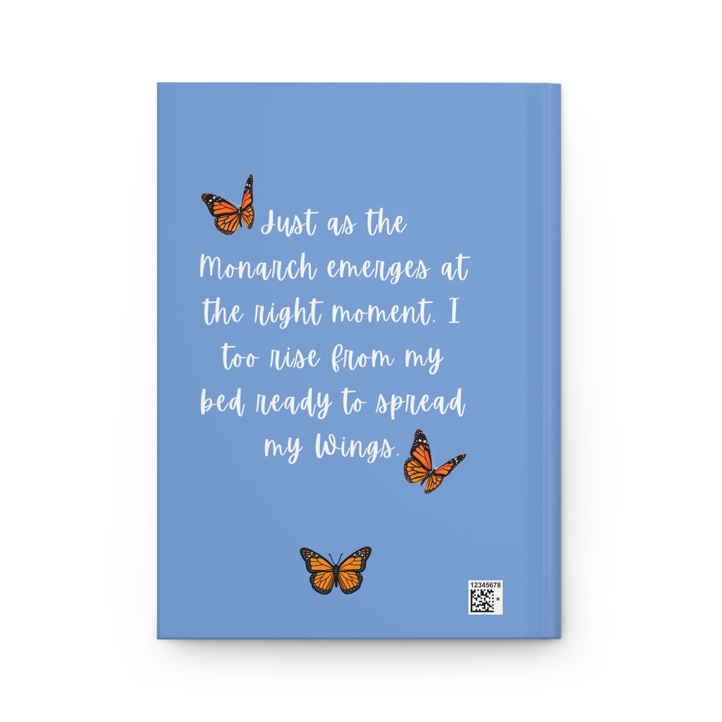 Monarch Miracles  Carolina Blue Inspirational Hardcover Life-tracking Morning Journal Matches CC Blu's  15 oz Monarch Morning Mug!.