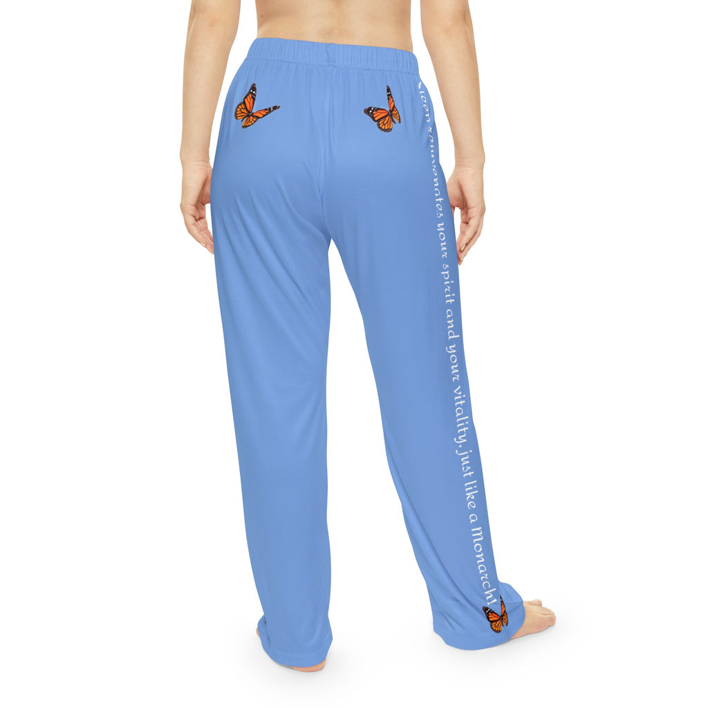 Women's Carolina Blue Monarch Inspirational Pajama Pants With-A-Message ! Mix & Match With All CC Blu's Monarch SlumberWear.
