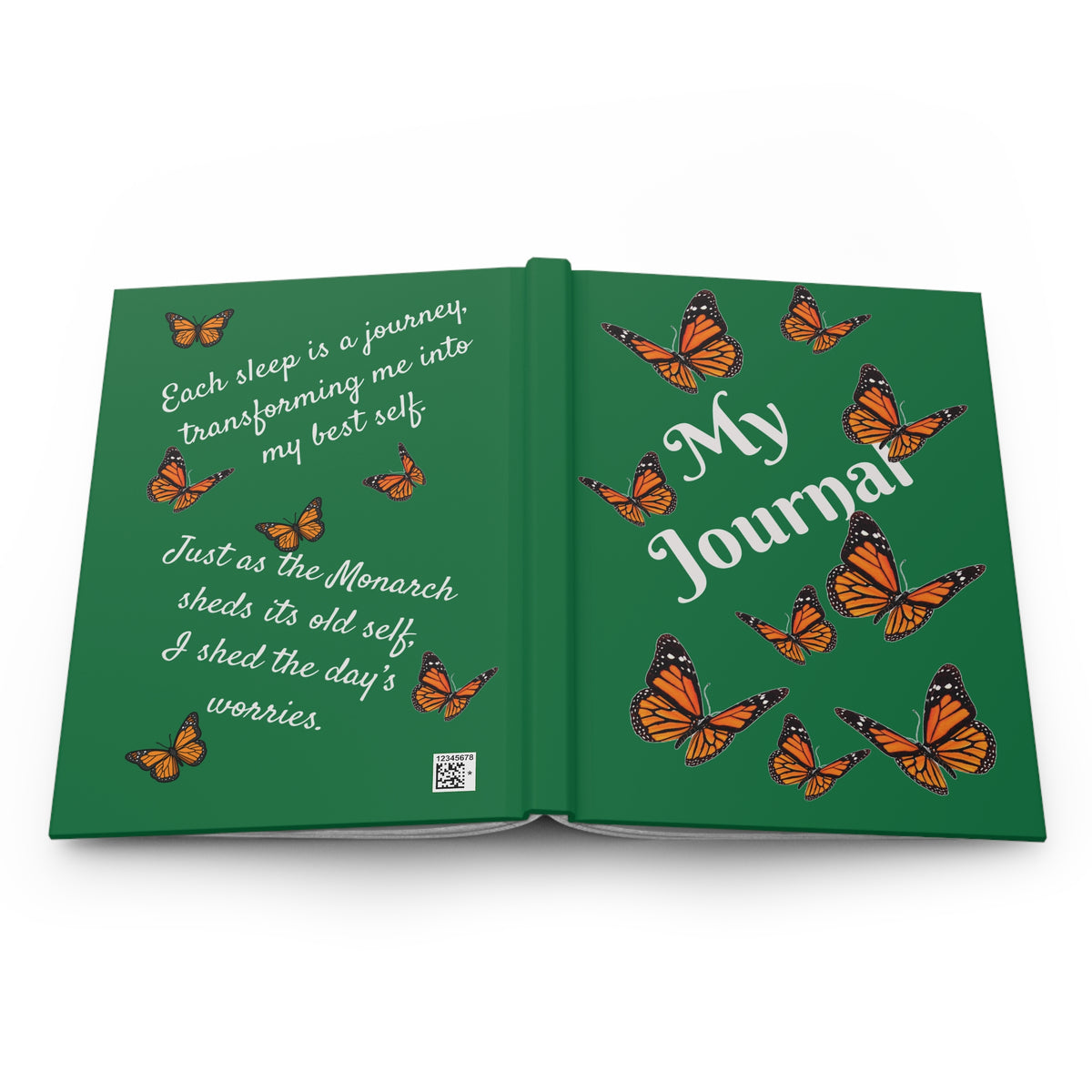 Monarch Miracles Goddess Green Hardcover Life-Tracking Journal Fits Perfect With CC Blu's Matching Miracle Mug & Socks