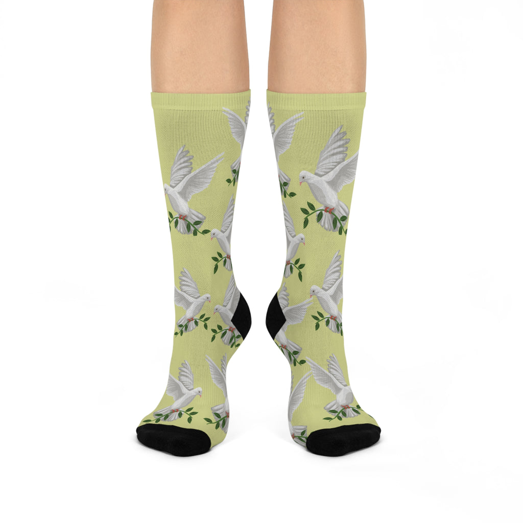 CC Blu's Pistachio Green "Peace Socks" Cushioned Heel-&-Toe.  You Can Buy Separate Or Mix-Match With A SlumberWear Pistachio Gift Set.