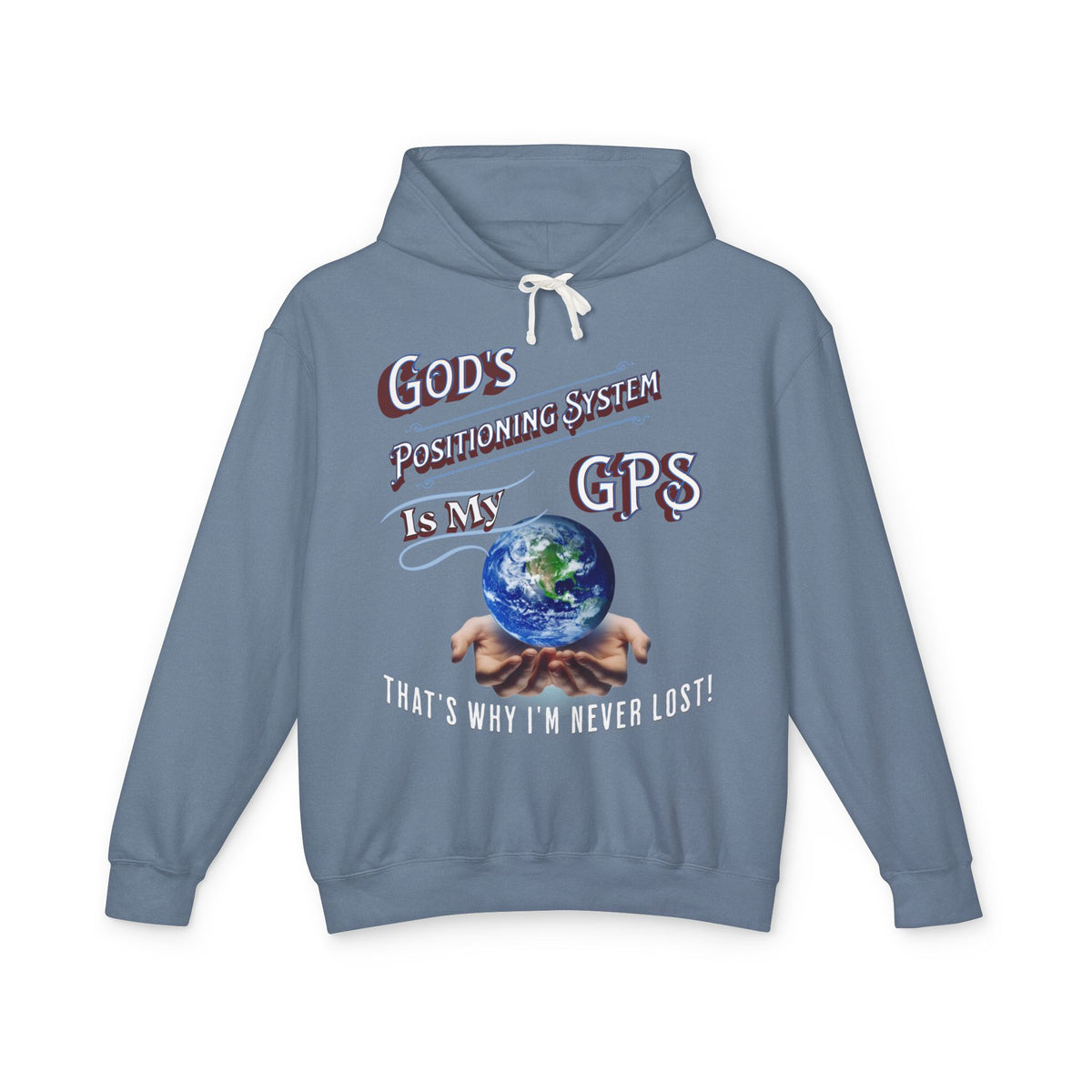 GPS Blue Jean SlumberWear Hooded Sleep-Shirt Designer Premium Quality. With-A-Message Just 4 You!.