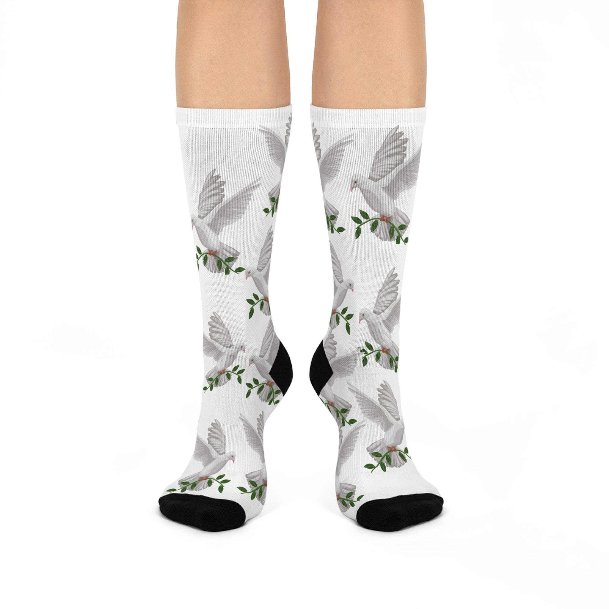 GPS: God's Positioning System White Dove "Peace" Socks  Are Designed To Match CC Blu Sleeper Shirts &  Matching Undies