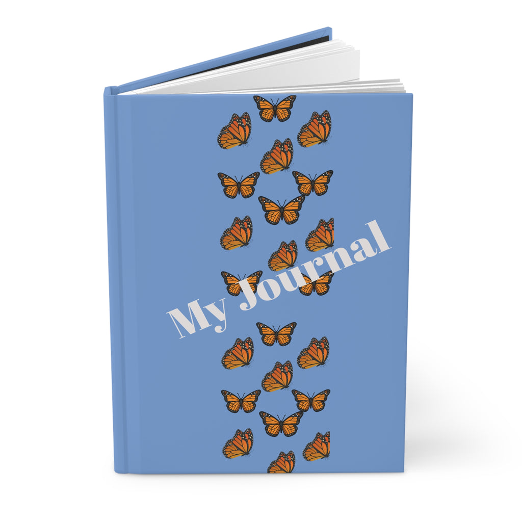 Monarch Miracles  Carolina Blue Inspirational Hardcover Life-tracking Morning Journal Matches CC Blu's  15 oz Monarch Morning Mug!.