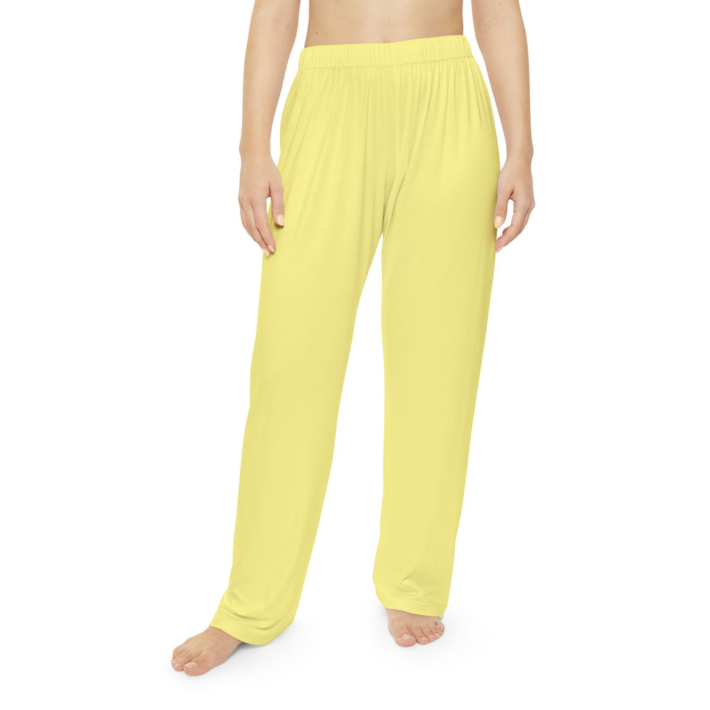 Women's Yellow Pajama Bottoms With A Happy Habit Inspirational Message! Buy It With CC Blu's Matching Yellow Sleep Shirt Top & Socks.