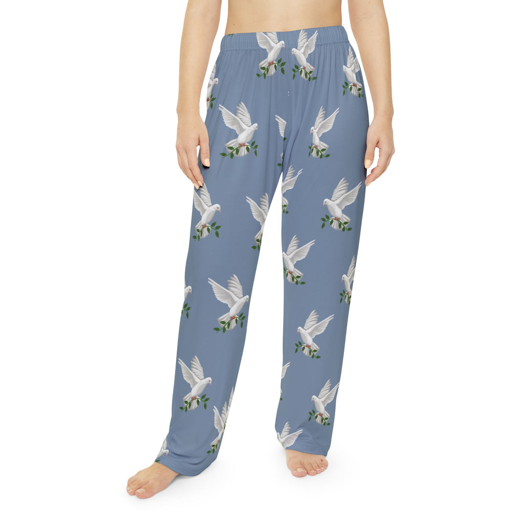 God's Positioning System (GPS) Blue Jean Dove of Peace Pajama Bottoms are Made to Match God's GPS Hooded Sleeper Shirt!
