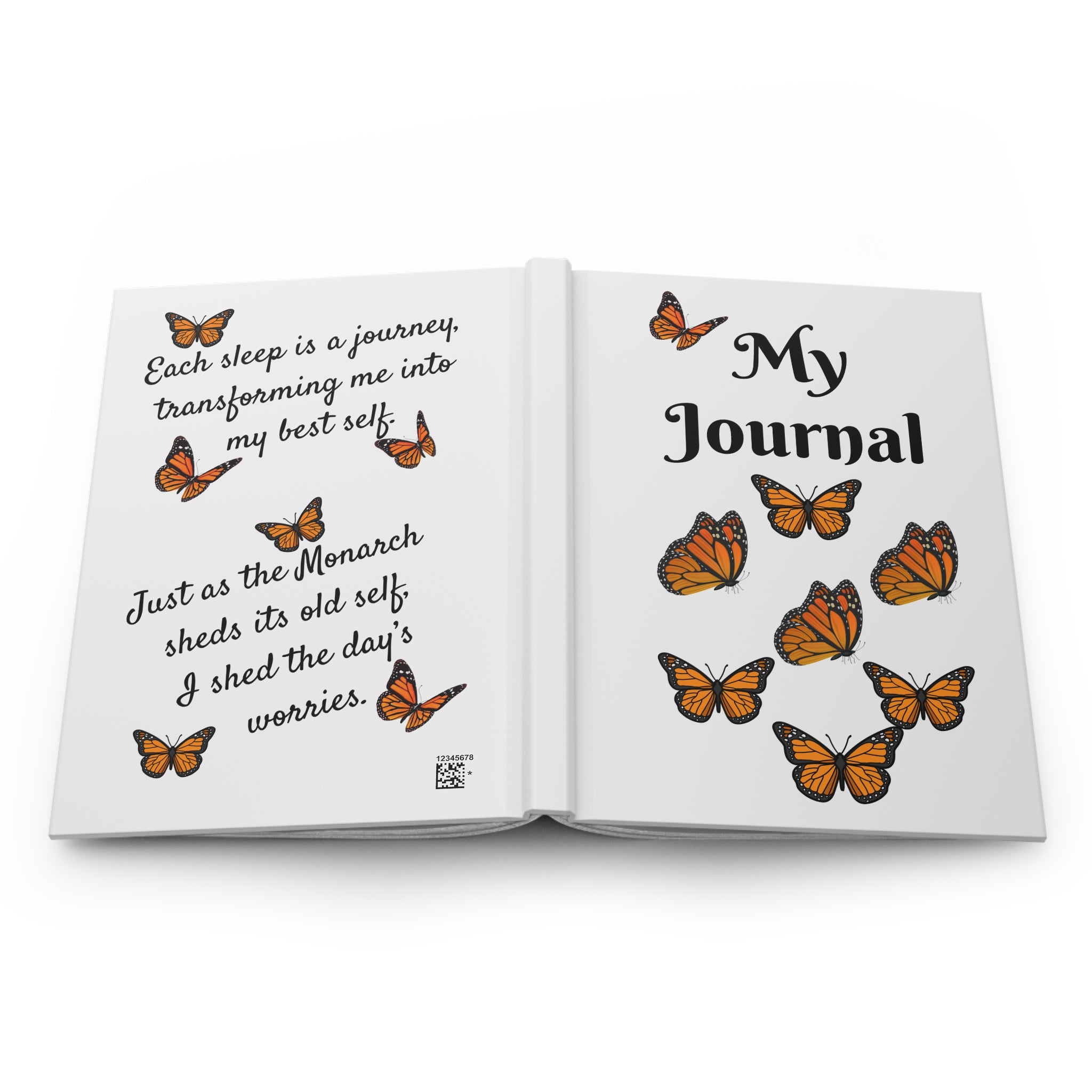 Monarch Miracles White Hardcover Life-Tracking Journal is Perfect With White Matching Monarch Miracle Good Morning Mug!