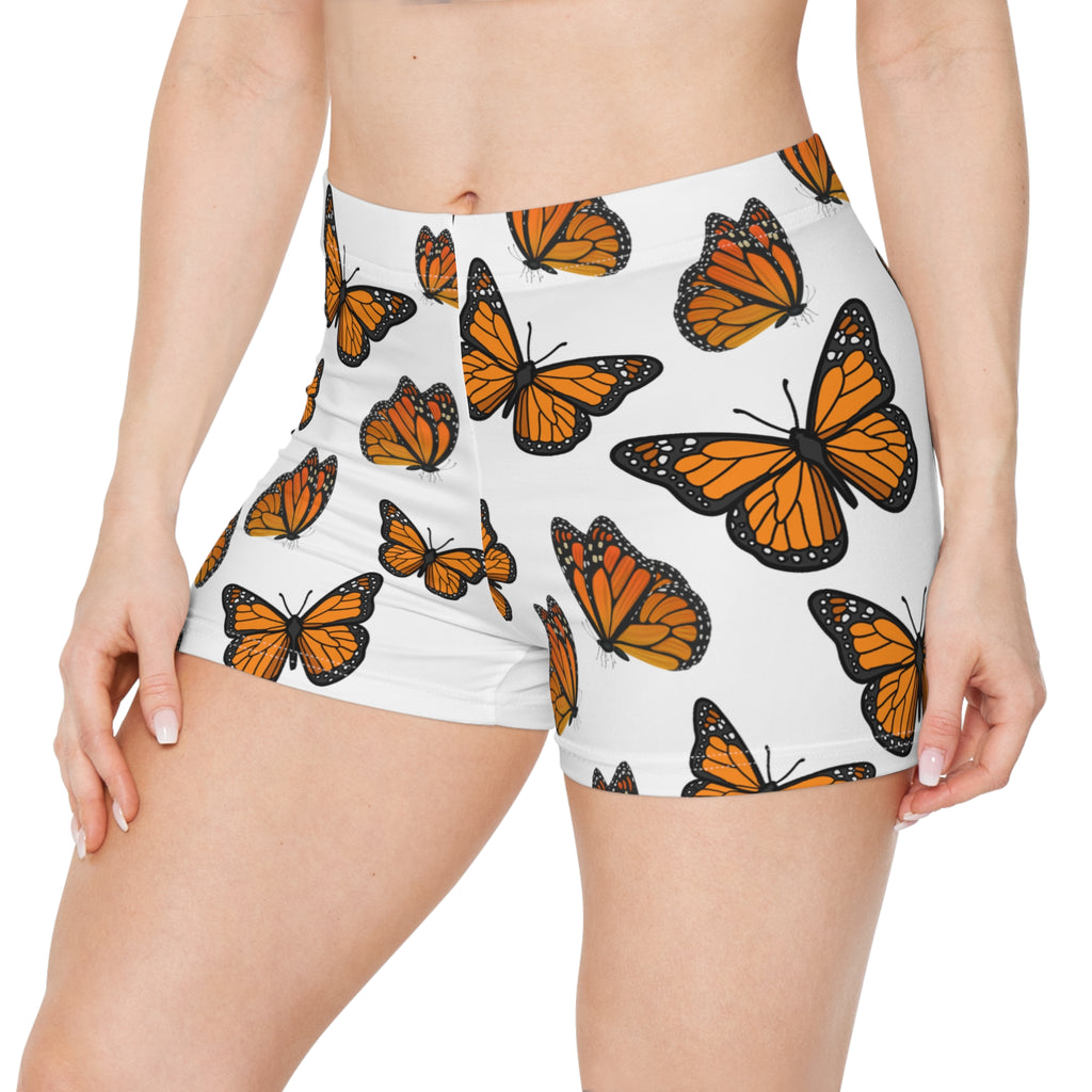 Monarch Miracle Women's White "Little-Boy Butterfly Shorts"  Designed to Match CC Blu's Racerback Sleeper-T Tops & Socks.