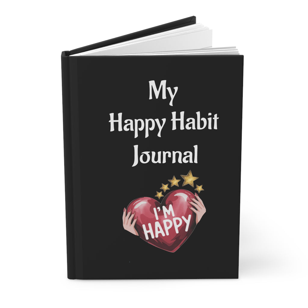 CC Blu's Happy Habit Black Life-Tracking Hardcover Journal. Buy It With CC Blu's Matching Inspirational 15oz Morning Mug With-A-Message & Women's Gift Sets!