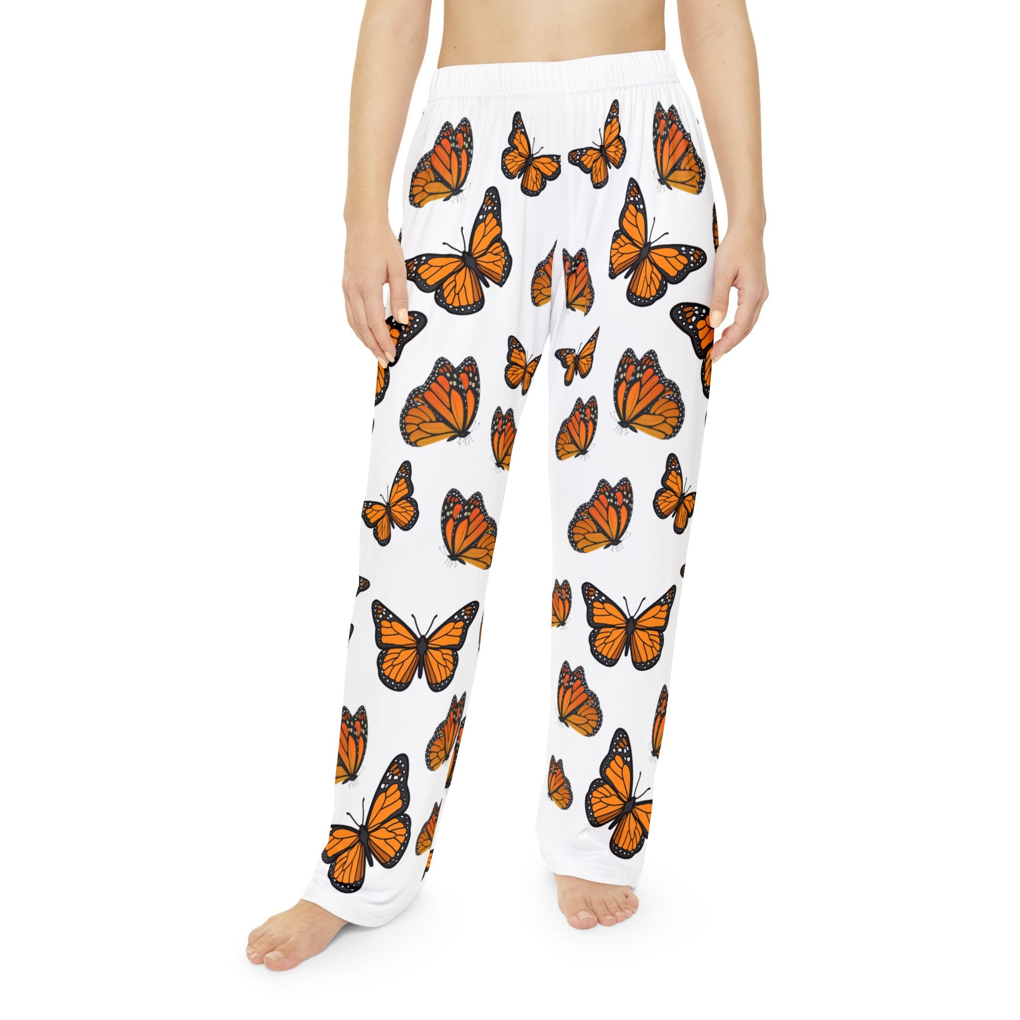Women's Monarch Miracle Inspirational White Butterfly Pajama Pants. Made to Mix & Match  CC Blu's SlumberWear