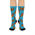 Women's Monarch Miracle Tantalizing Teal Super Socks Cushioned Heel-&-Toe & Made to Match CC Blu SlumberWear T-Dress & Hipsters!