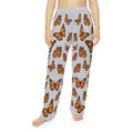Women's Monarch Miracle Inspirational Sport Grey Butterfly Pajama Pants. Made to Mix & Match CC Blu's Butterfly SlumberWear.