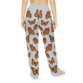 Women's Monarch Miracle Inspirational Sport Grey Butterfly Pajama Pants. Made to Mix & Match CC Blu's Butterfly SlumberWear.