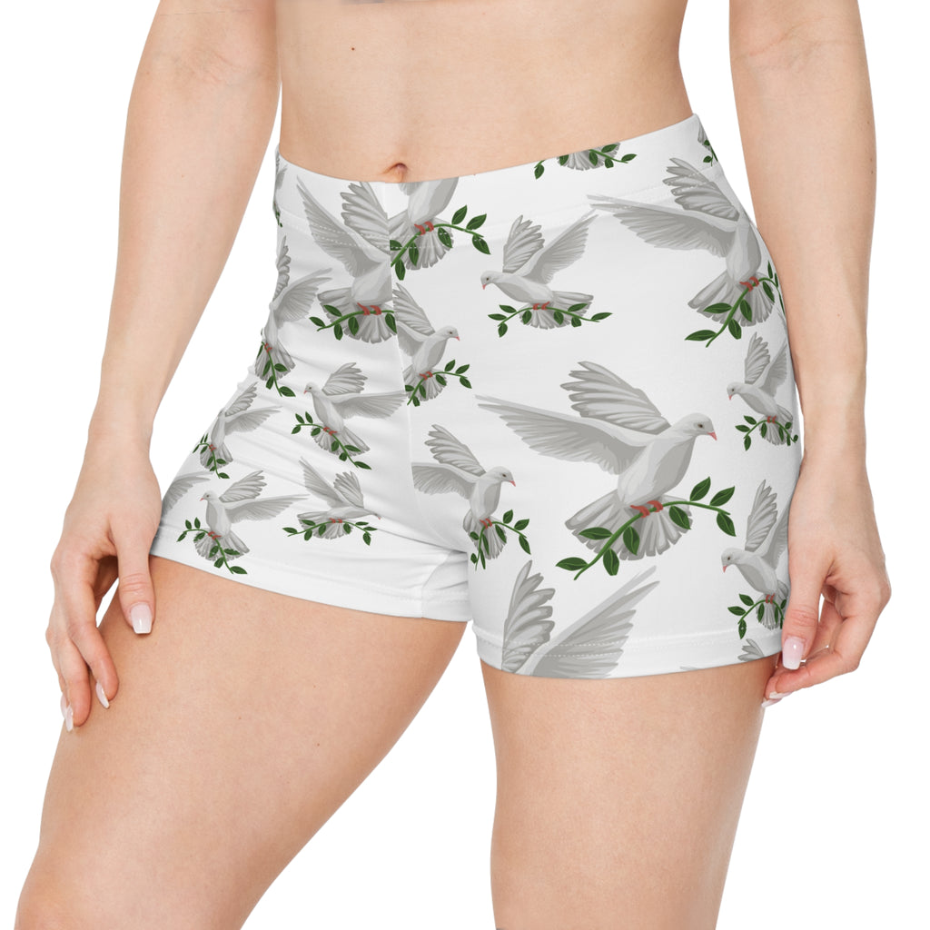 God's GPS Inspirational Women's White "Little Boy" Shorts. Match Them With CC Blue SlumberWear With-A-Message.