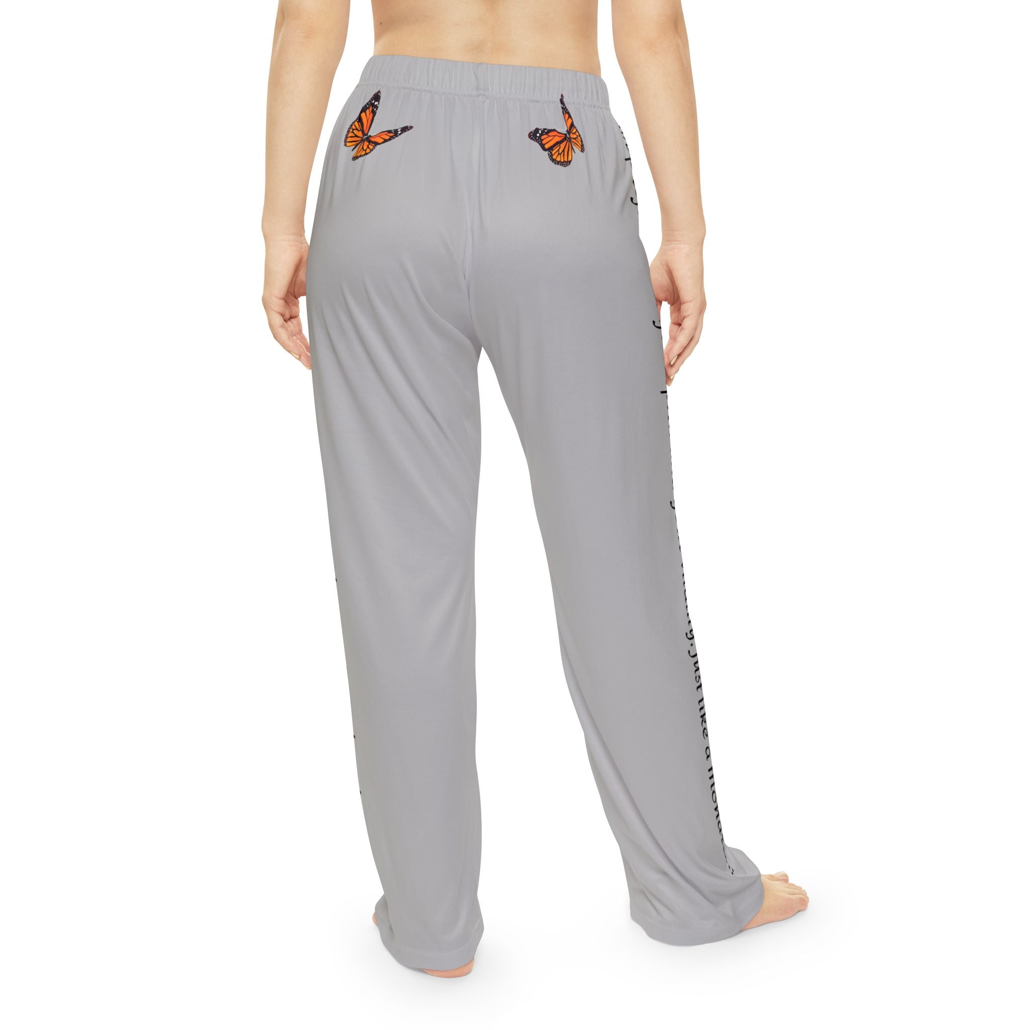 Women's Inspirational Sport Grey Monarch PJ Bottoms With-A-Message! Mix & Match With CC Blu's SlumberWear Gift Sets For Women