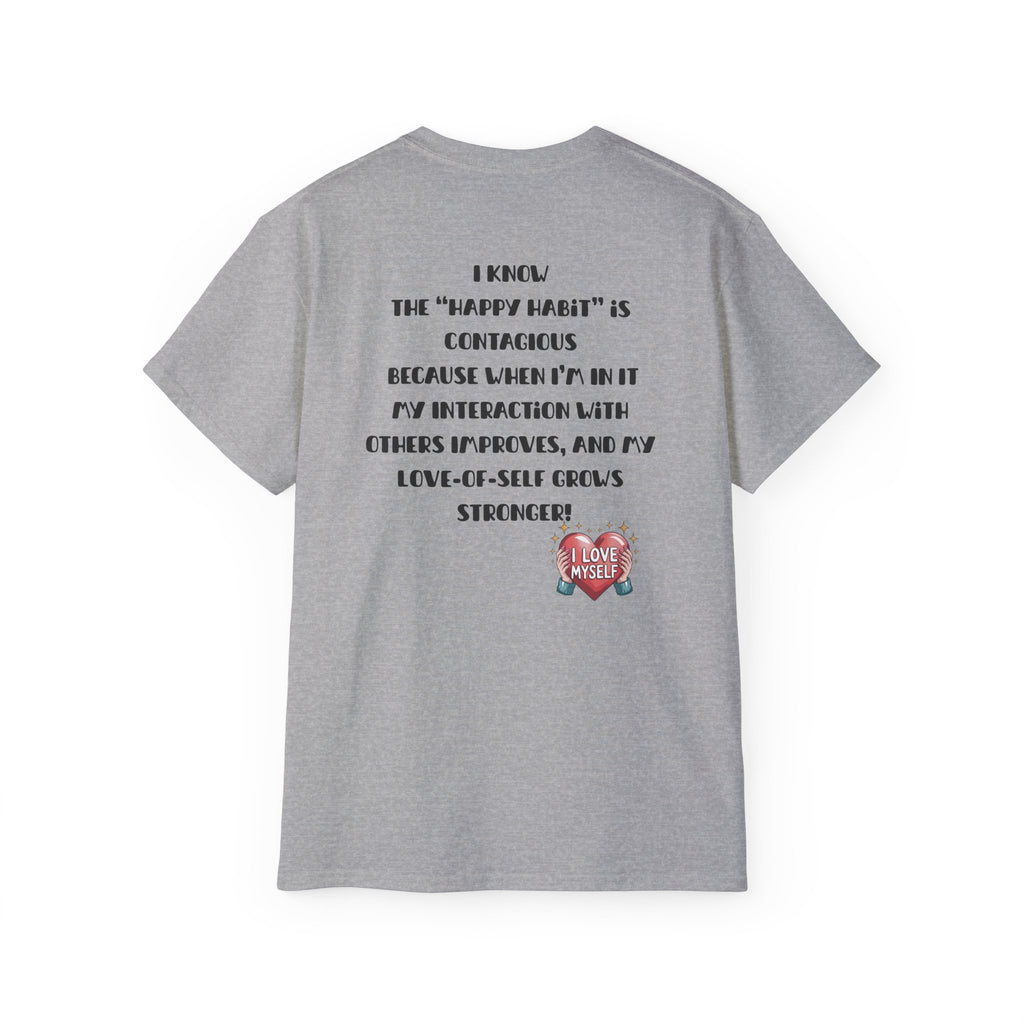 Happy Habit Sport Grey Gildan Sleeper T-Shirt With-A-Message! Mix & Match With CC Blu Matching SlumberWear PJ  Pants & Mug!