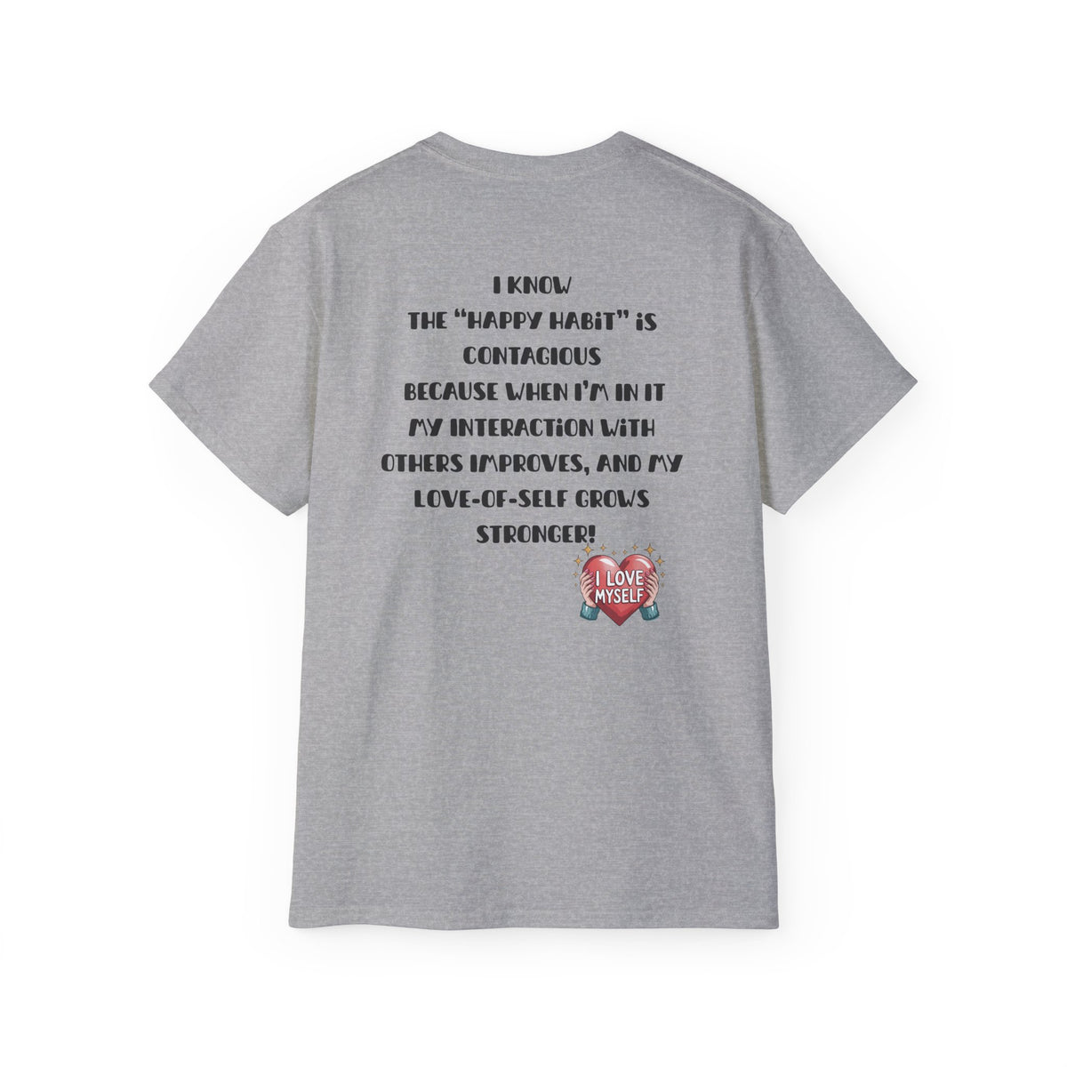 Happy Habit Sport Grey Gildan Sleeper T-Shirt With-A-Message! Mix & Match With CC Blu Matching SlumberWear PJ  Pants & Mug!