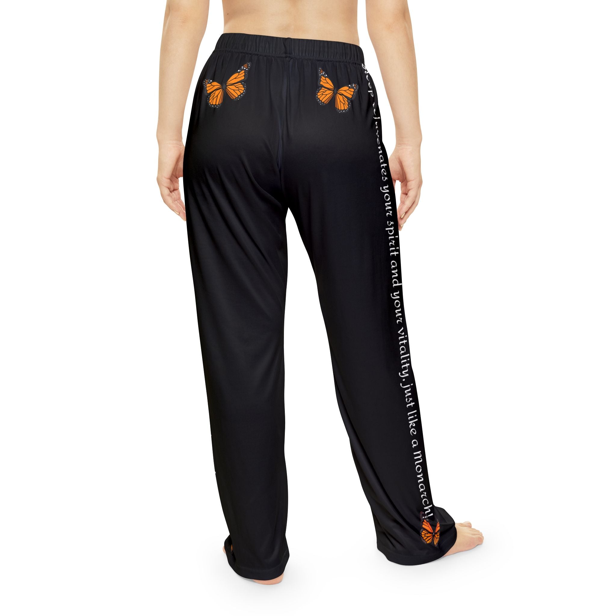 Women's Monarch Miracle  Inspirational Black Pajama Pants With-A-Message! Mix & Match With CC Blu's Sweatshirt Sleep-Top & Socks!