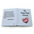 Happy Habit Blue Life-Tracking Inspirational Hardcover Journal. Add CC Blu SlumberWear Mix & Match Mug, Sleep-Shirt, With-A-Message, PJ Pants, & Socks!