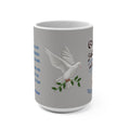 Inspirational Grey PeaceDove Mug — "God's Positioning System Is My GPS" 15oz Coffee Mug With-A-Message