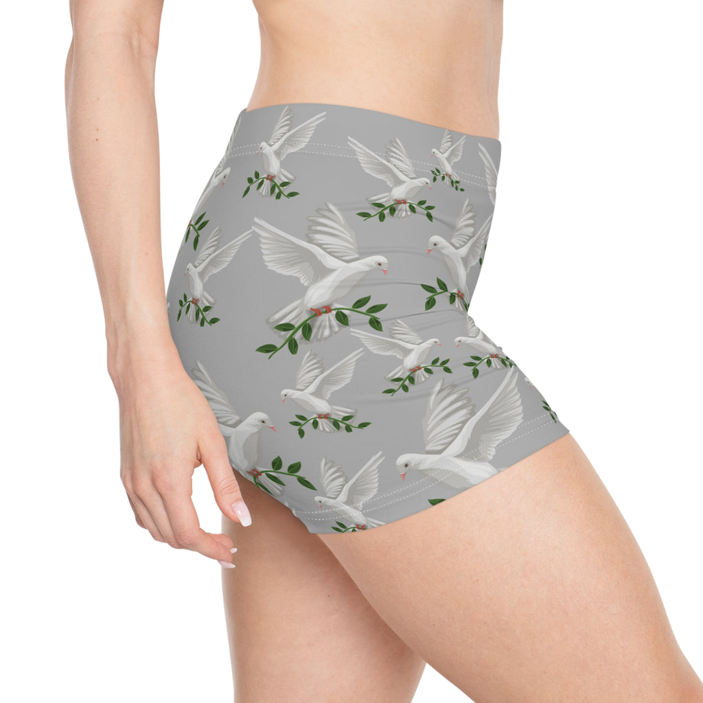 God's GPS Inspirational Women's Gifted Grey "Little Boy" Shorts. Match Them With CC Blue SlumberWear With-A-Message.