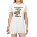 Inspirational Women's Monarch Miracle Wishful White Sleep-Shirt T-Dress With-A-Message! Add CC Blu's Matching SlumberWear Shorts & Socks!