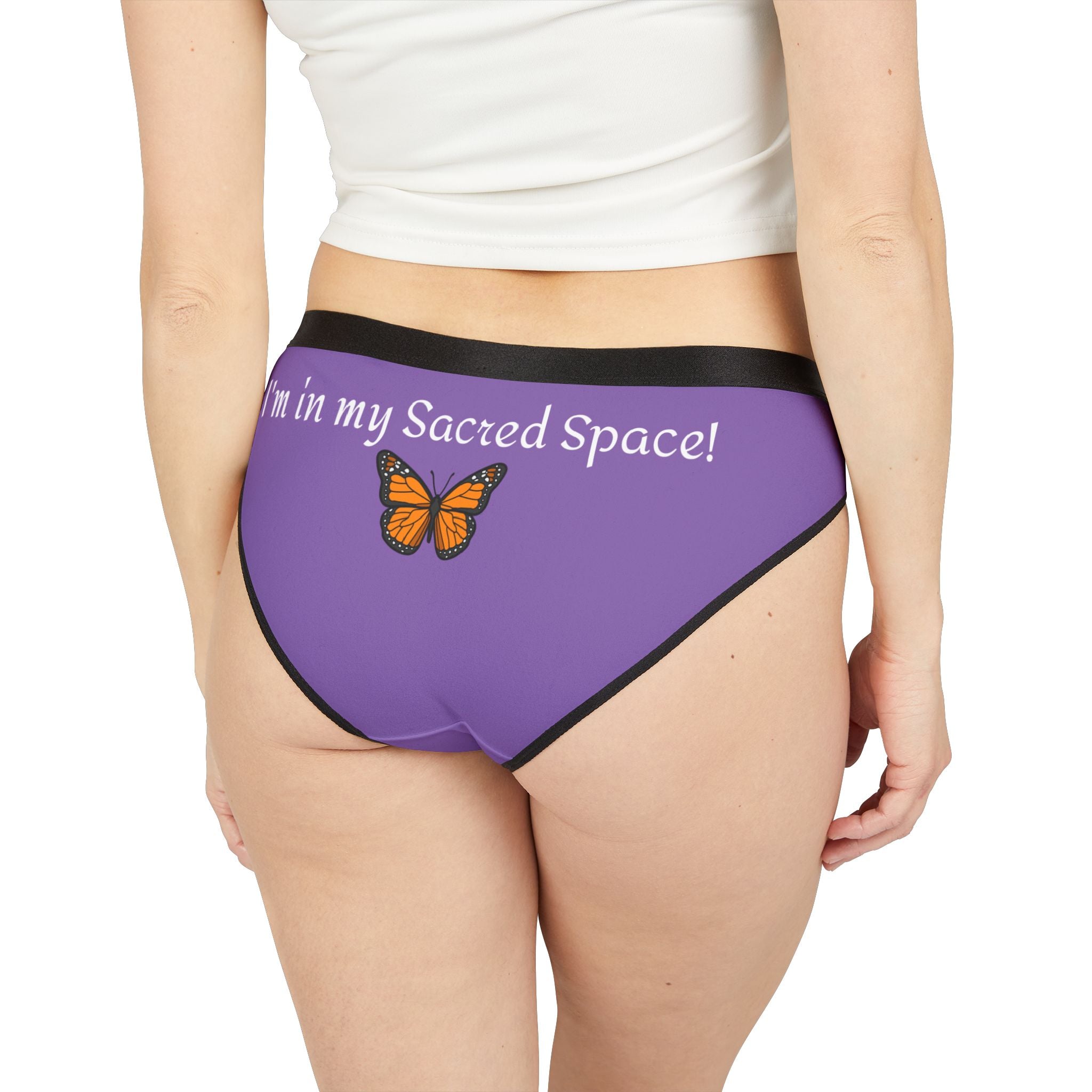 Women's Inspirational Monarch Miracle Passionate Purple Hipster Undies! Match It With CC Blu's Sleepshirt T-Dress & Socks