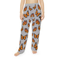 Monarch Inspirational Sport Grey Butterfly Pajama Pants. Mix & Match With CC Blu's Sweatshirt Sleep-Top & Socks!