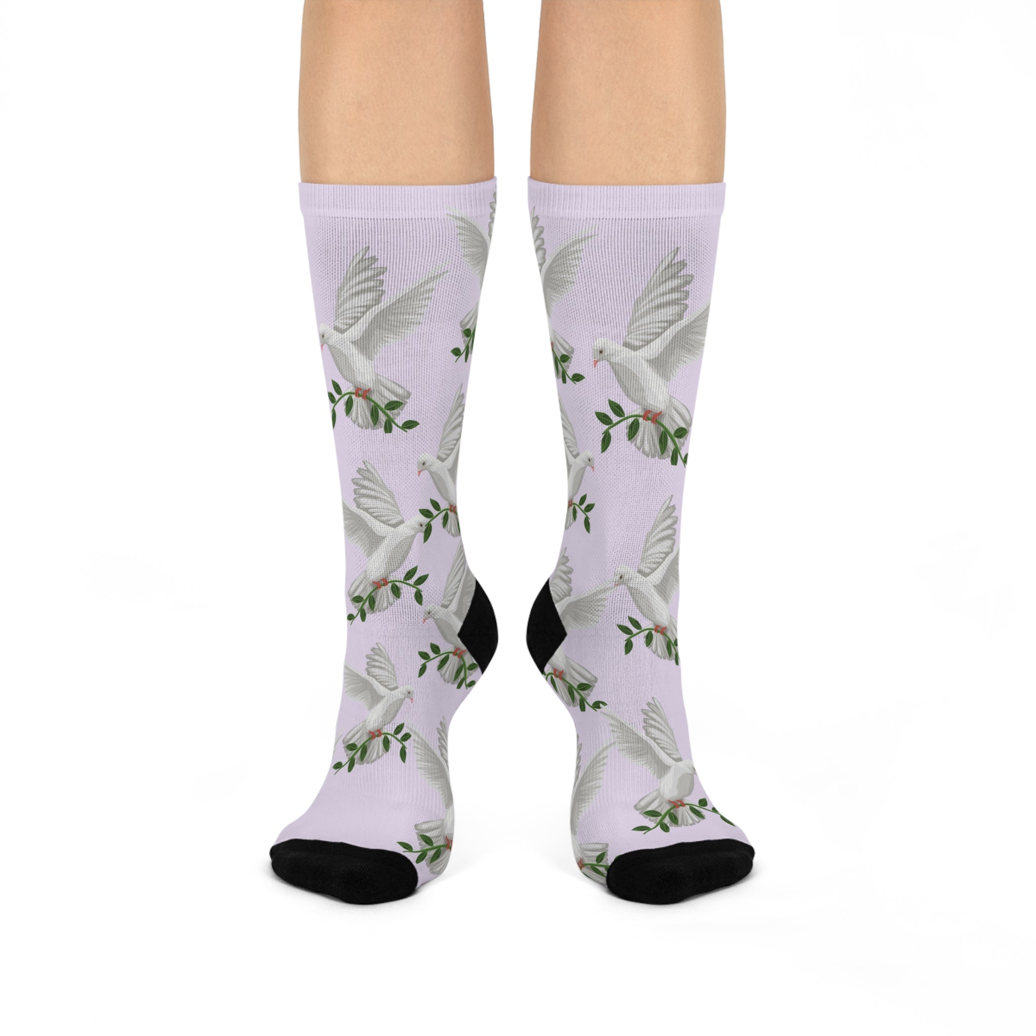 God's GPS Cushioned Designer Shades Of Lilac Peace Super Socks!!